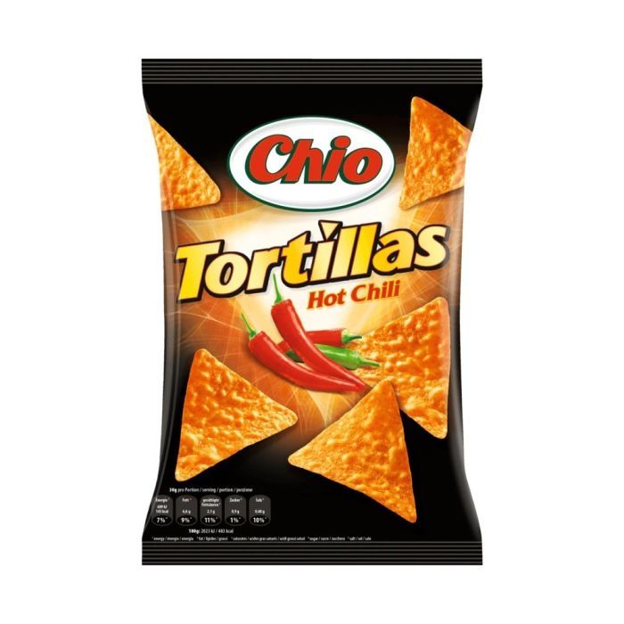 Чипсы Chio Tortillas со вкусом перца чили 125 г (4001242105931)