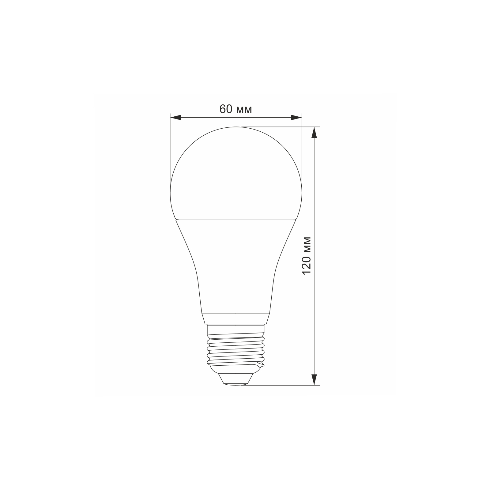 Лампочка Videx LED A60e 12W E27 4100K (VL-A60e-12274-S) изображение 3