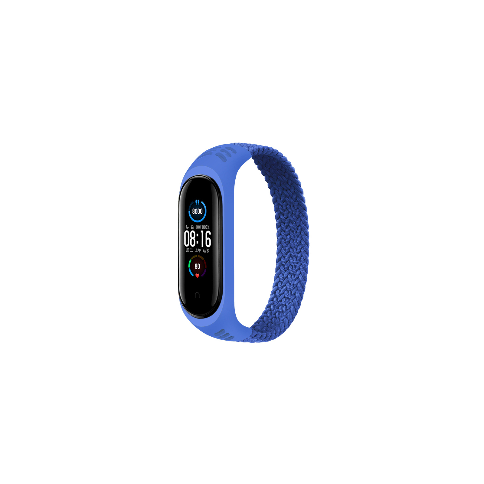 Ремешок для фитнес браслета BeCover Elastic Nylon Style для Xiaomi Mi Smart Band 5/6 (Size L) Deep Blue (706160)