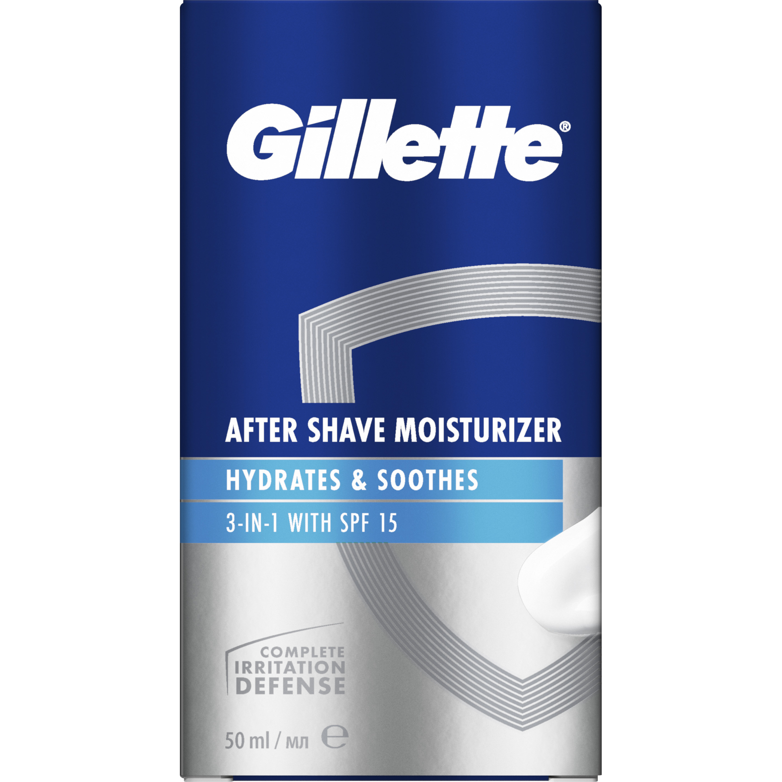 Бальзам после бритья Gillette 3 in 1 Hydrates & Soothes SPF+15 50 мл (8001090303929) изображение 2
