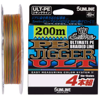 Фото - Волосінь і шнури Sunline Шнур  PE-Jigger ULT 200m 1.7/0.225mm 30lb/13.0kg Multi Color (1658. 