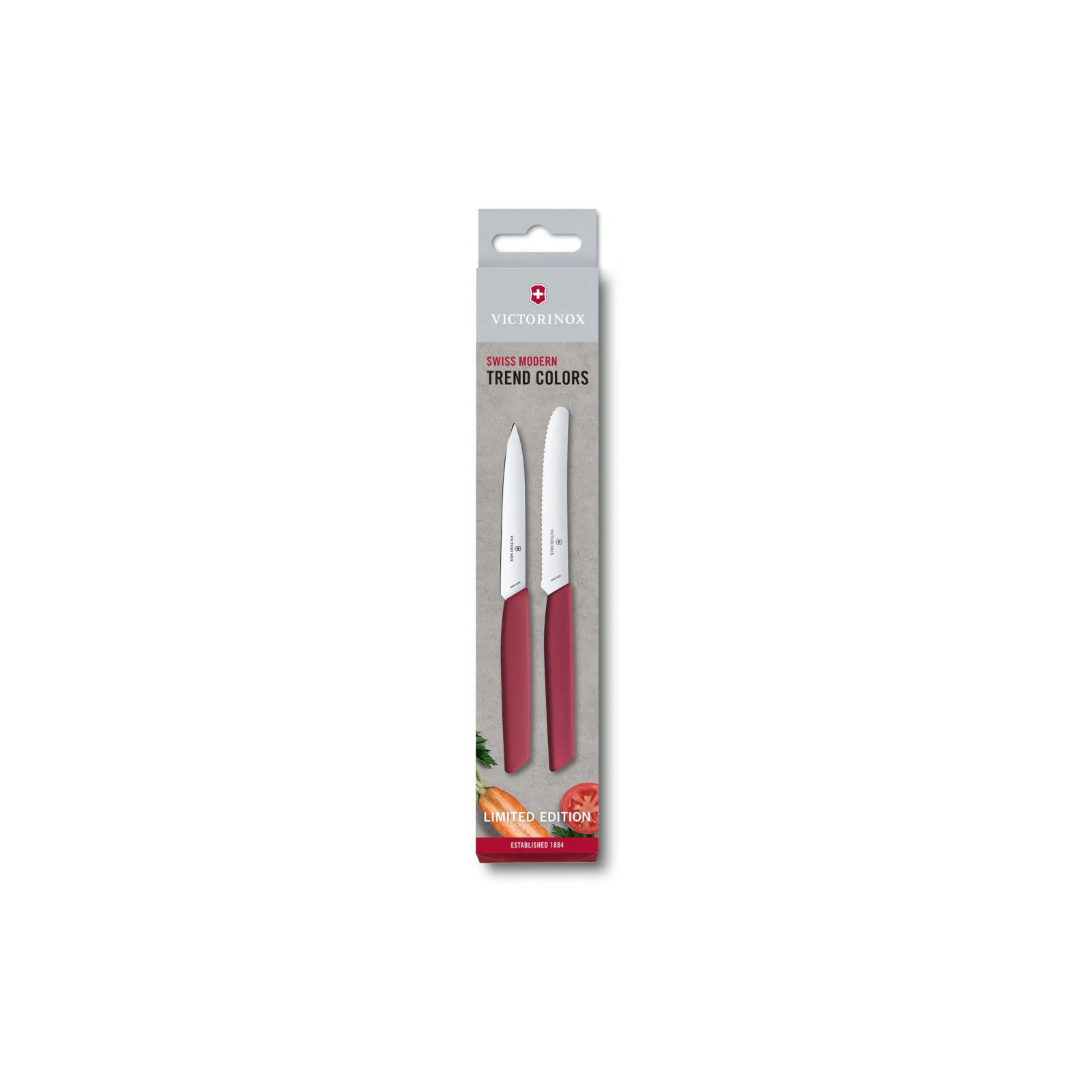 Набір ножів Victorinox Swiss Modern Paring Set 2шт Red (6.9096.2L4)