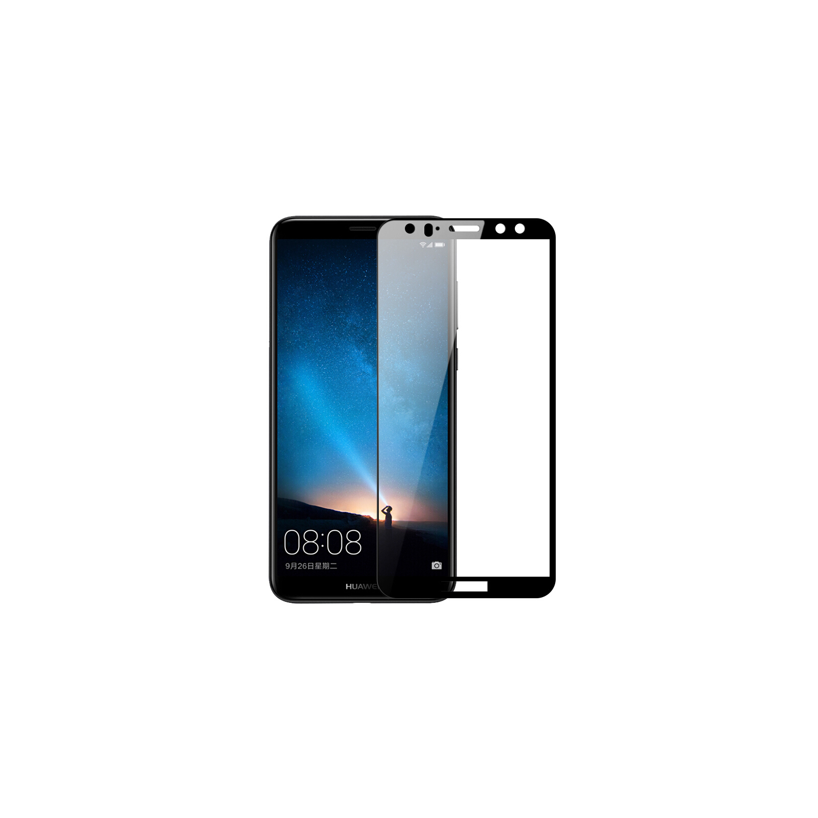 Стекло защитное PowerPlant Full screen Huawei Mate 10 Lite Black (GL605002)