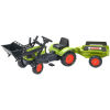 Веломобиль Falk Claas Arion трактор с прицепом и передним ковшом Зеленый (2040AM)