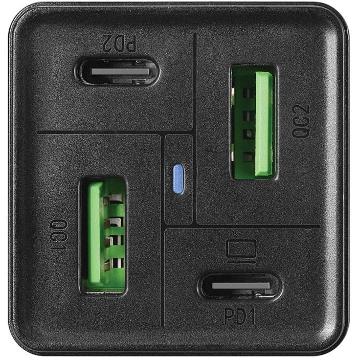 Зарядний пристрій Sandberg 4in1 2xUSB-C 2xUSB PD 65W QC 3.0 20W (441-45) зображення 2