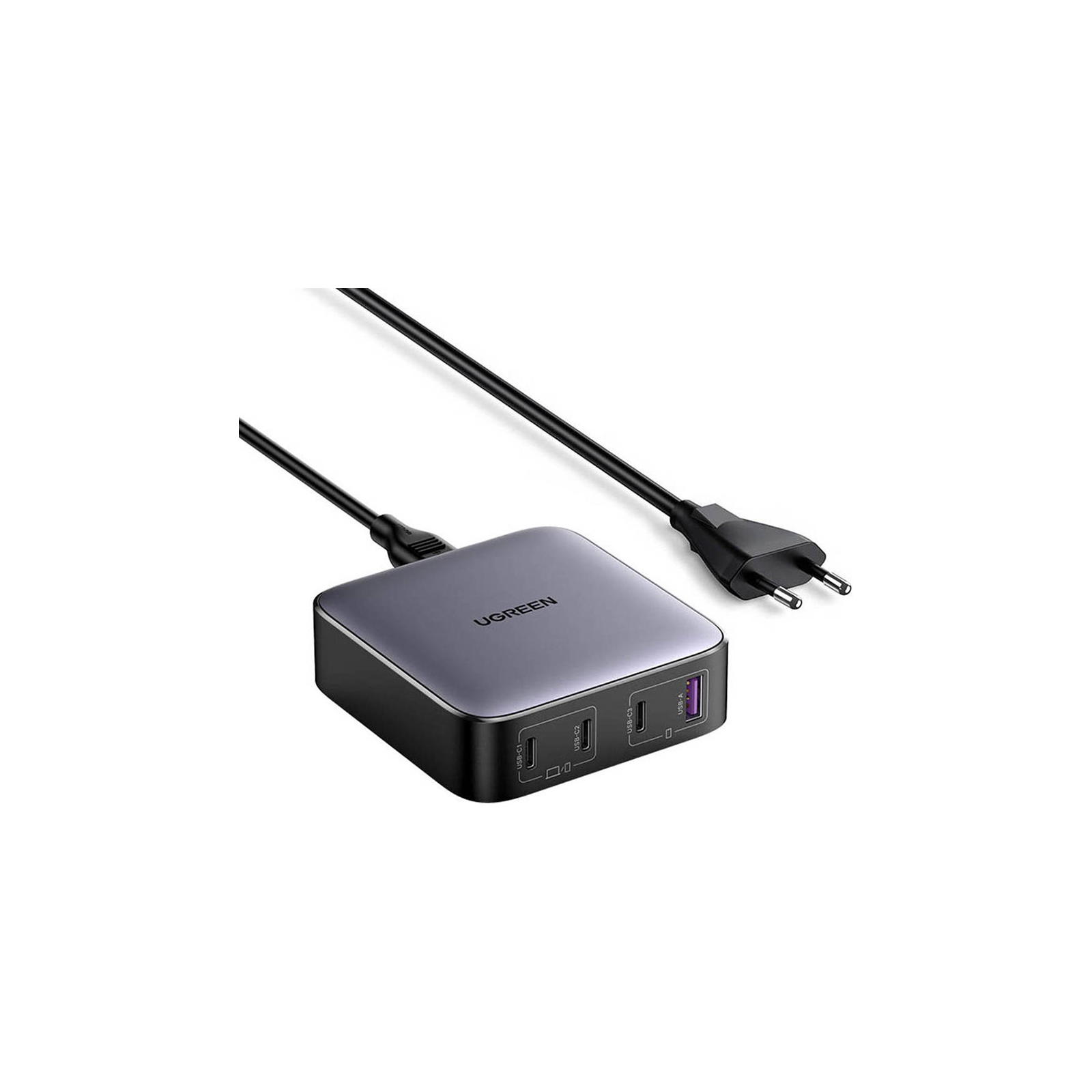 Зарядное устройство Ugreen 4xUSB 100W (3xType-C+USB A QC3) GAN Charger Nexode Series Black CD328 (90928)