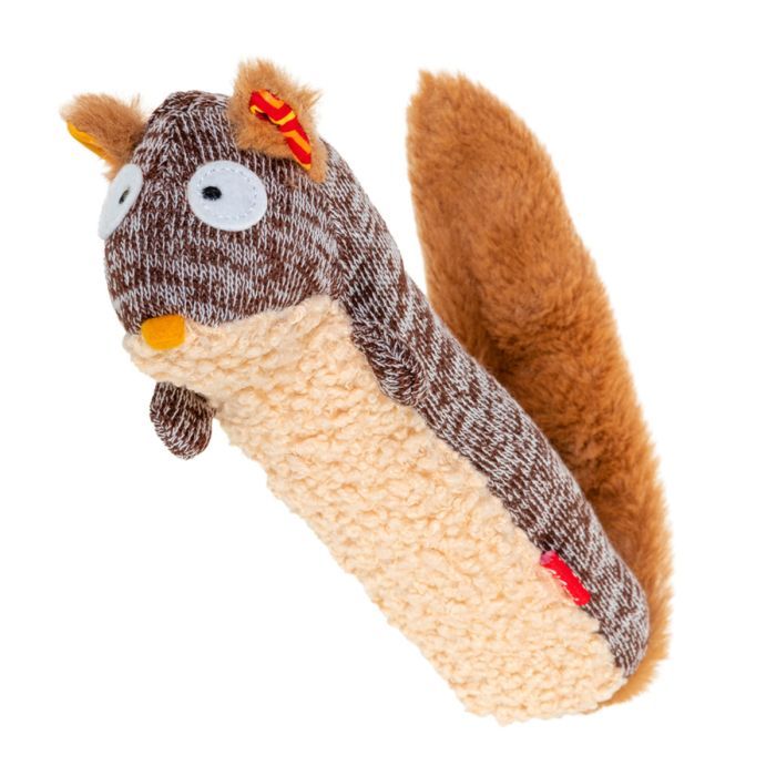 Игрушка для собак Collar GiGwi Plush Белка с пищалкой 29 см (75309)