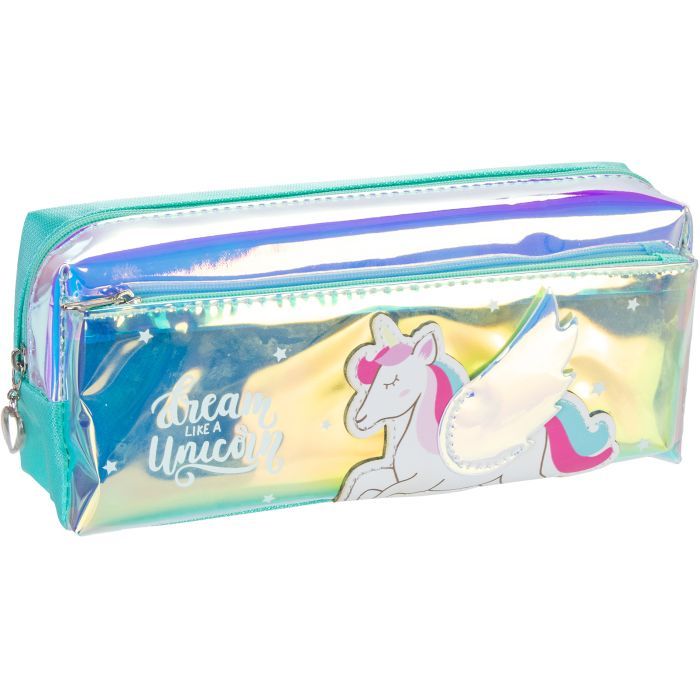 Пенал Cool For School голографический 2 филиал Dream like a Unicorn розовый (CF86959)