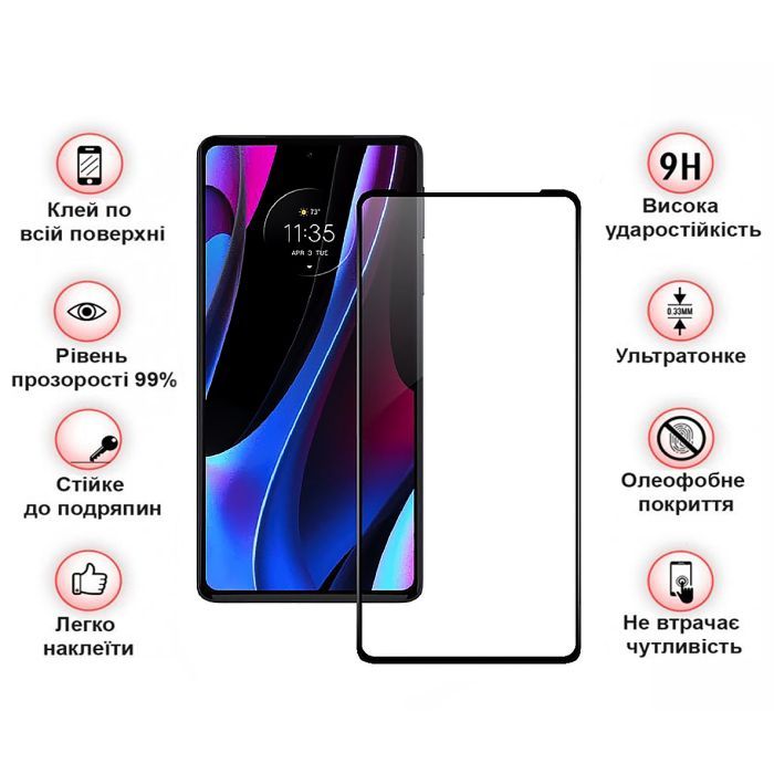 Скло захисне BeCover Motorola Edge 30 Pro 5G Black (709178) зображення 4