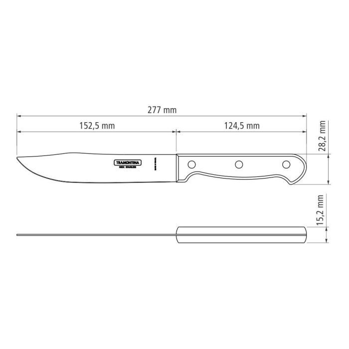 Кухонный нож Tramontina Polywood Meat 152 мм Червоне Дерево (21126/176) изображение 2
