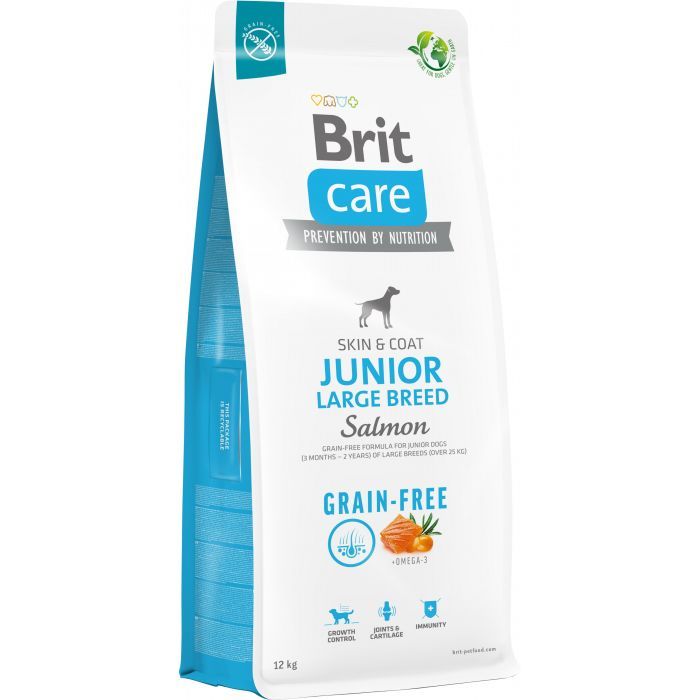 Сухий корм для собак Brit Care Dog Grain-free Junior Large Breed для великих порід з лососем 3 кг (8595602558872)