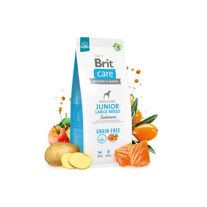 Сухий корм для собак Brit Care Dog Grain-free Junior Large Breed для великих порід з лососем 3 кг (8595602558872) зображення 2
