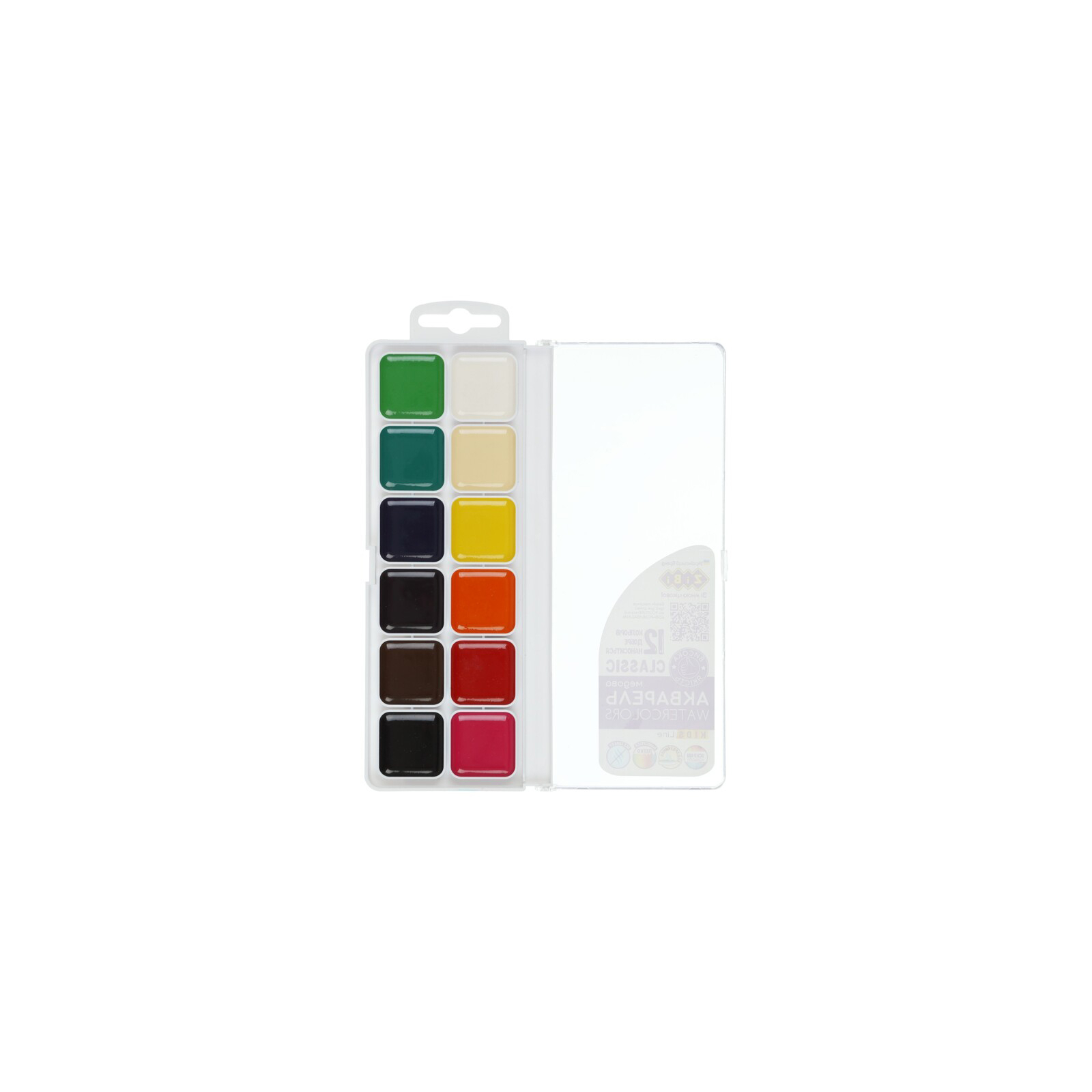 Акварельні фарби ZiBi KIDS Line -2 Classic акварельні, 12 кольорів (ZB.6584) зображення 2
