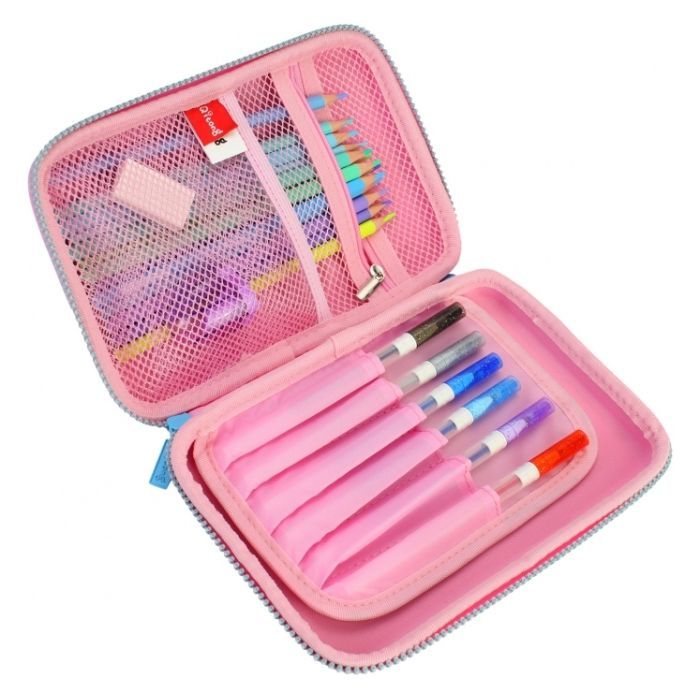Пенал Cool For School 1 отделение с органайзером голубой (QT-5630-Blue) изображение 2