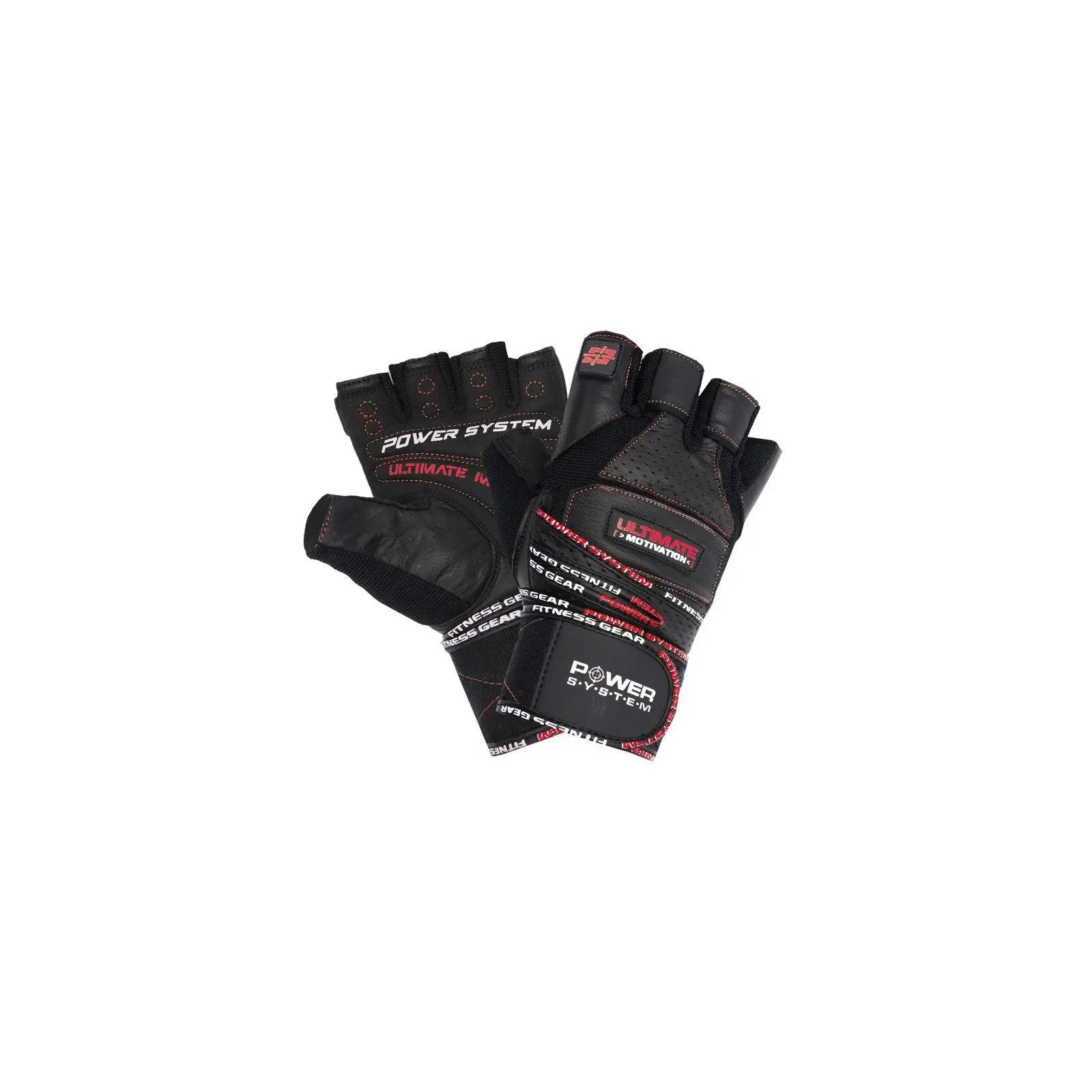 Перчатки для фитнеса Power System Ultimate Motivation PS-2810 Black Red Line L (PS_2810_L_Black/Red)