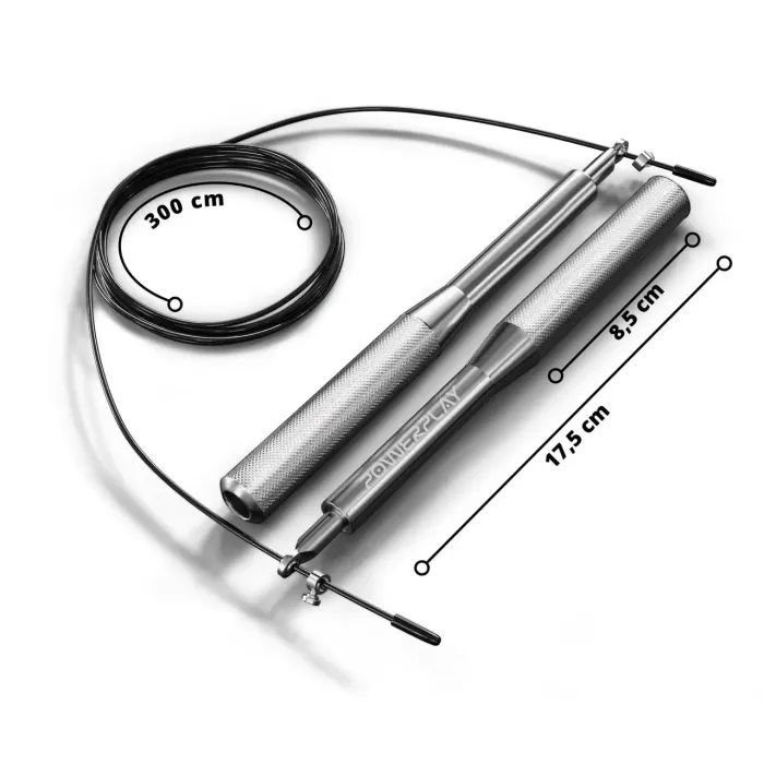 Скакалка PowerPlay 4207 швидкісна алюмінієва Срібна (PP_4207_Silver) изображение 9