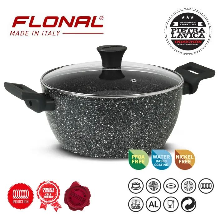 Каструля Flonal Pietra Lavica 7 л з кришкою (PLICV2880) зображення 3