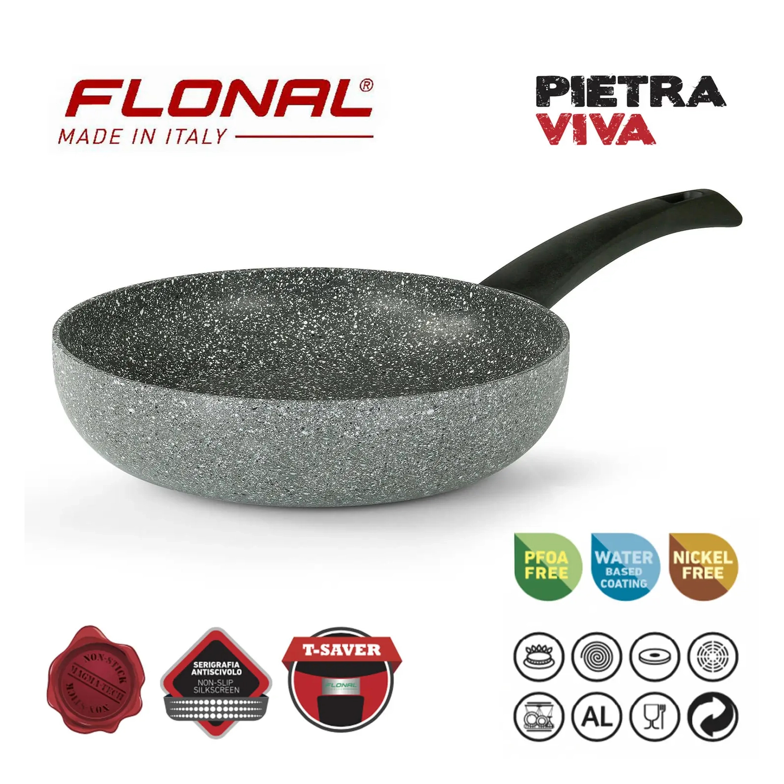 Сковорода Flonal Pietra Viva 30 см (PV8PB3070) изображение 6