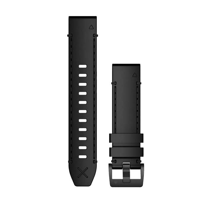 Ремінець до смарт-годинника Garmin MARQ, QuickFit 22m, Black Leather Strap (010-12738-19)