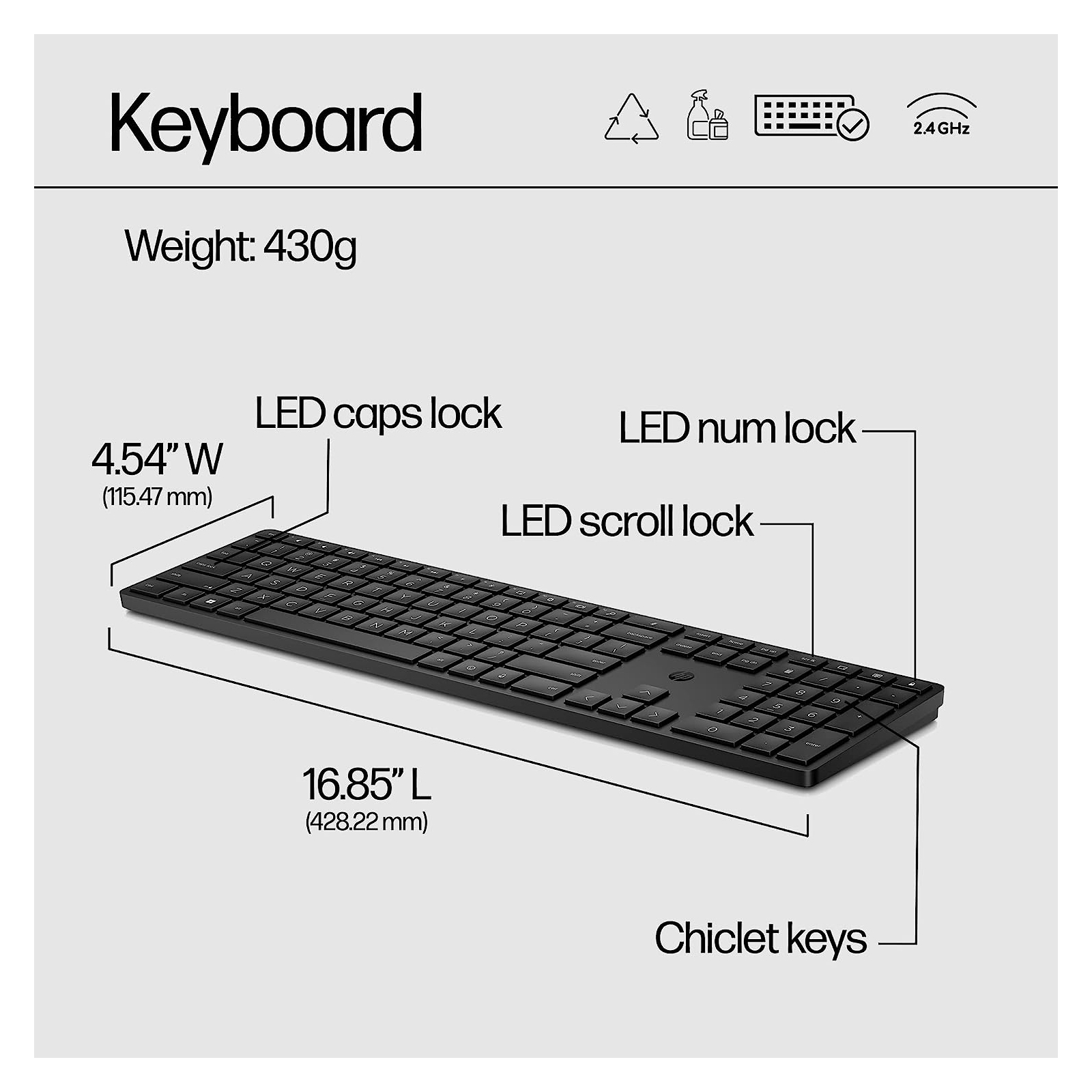 Клавиатура HP 450 Programmable Wireless UA Black (4R184AA) изображение 12