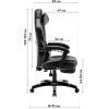 Крісло ігрове GT Racer X-2749-1 Gray/Black Suede (X-2749-1 Fabric Gray/Black Suede) зображення 12