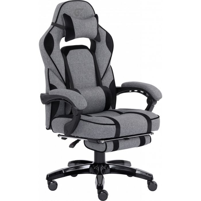 Крісло ігрове GT Racer X-2749-1 Gray/Black Suede (X-2749-1 Fabric Gray/Black Suede) зображення 2