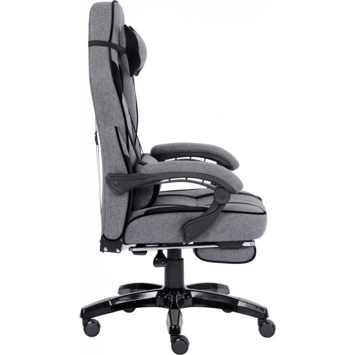 Крісло ігрове GT Racer X-2749-1 Gray/Black Suede (X-2749-1 Fabric Gray/Black Suede) зображення 3