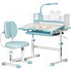 Парта зі стільцем ErgoKids Blue ( +полка+лампа) (BD-24 BL)