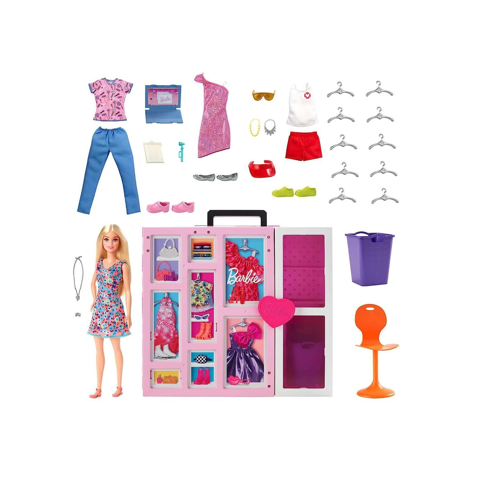 Аксессуар к кукле Barbie Двухэтажный шкаф мечты с куклой (HGX57) изображение 3