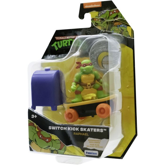 Игровой набор Funrise TMNT Черепашки-ниндзя классические Скейтбордист с лаунчером Рафаэль (71043) изображение 3
