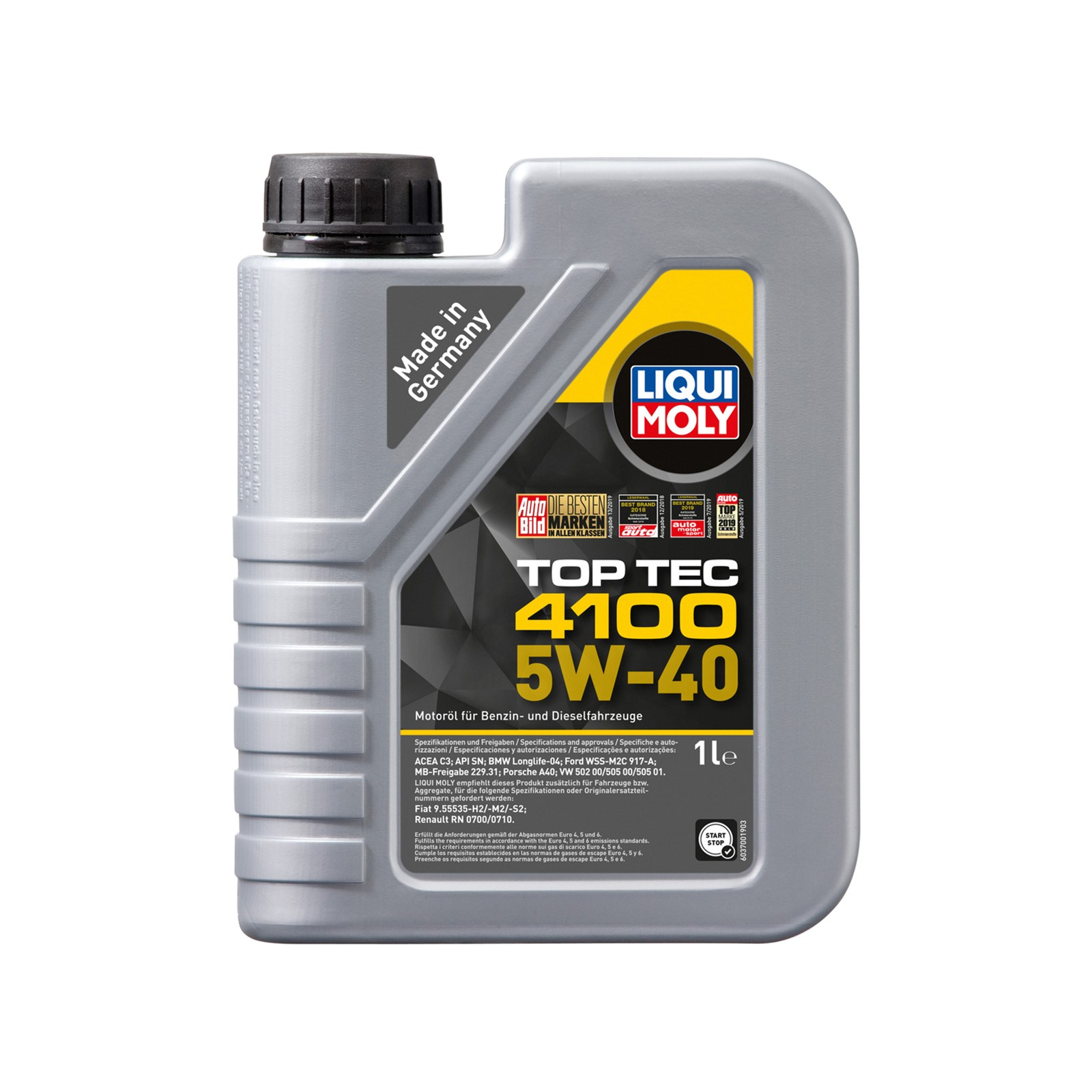 Моторное масло Liqui Moly Top Tec 4100 SAE 5W-40 1л. (9510)
