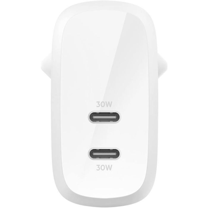 Зарядное устройство Belkin 30W 2хUSB-С PD PPS white (WCB010VFWH) изображение 3