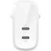 Зарядное устройство Belkin 30W 2хUSB-С PD PPS white (WCB010VFWH) изображение 3