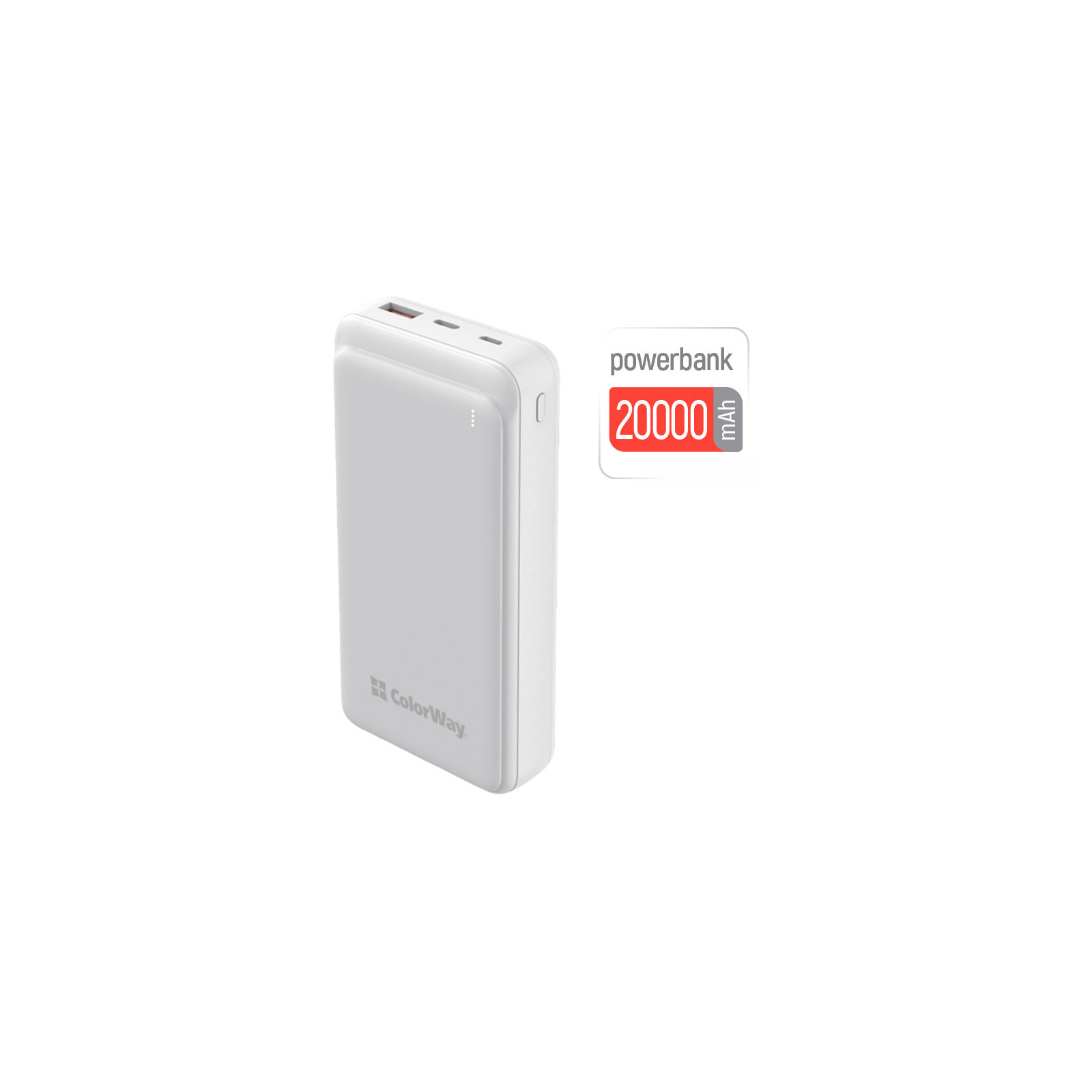 Батарея универсальная ColorWay 20 000 mAh Slim PD/20W, QC/3.0 USB-C/Micro-USB/USB-A Black (CW-PB200LPG3BK-PD) изображение 5