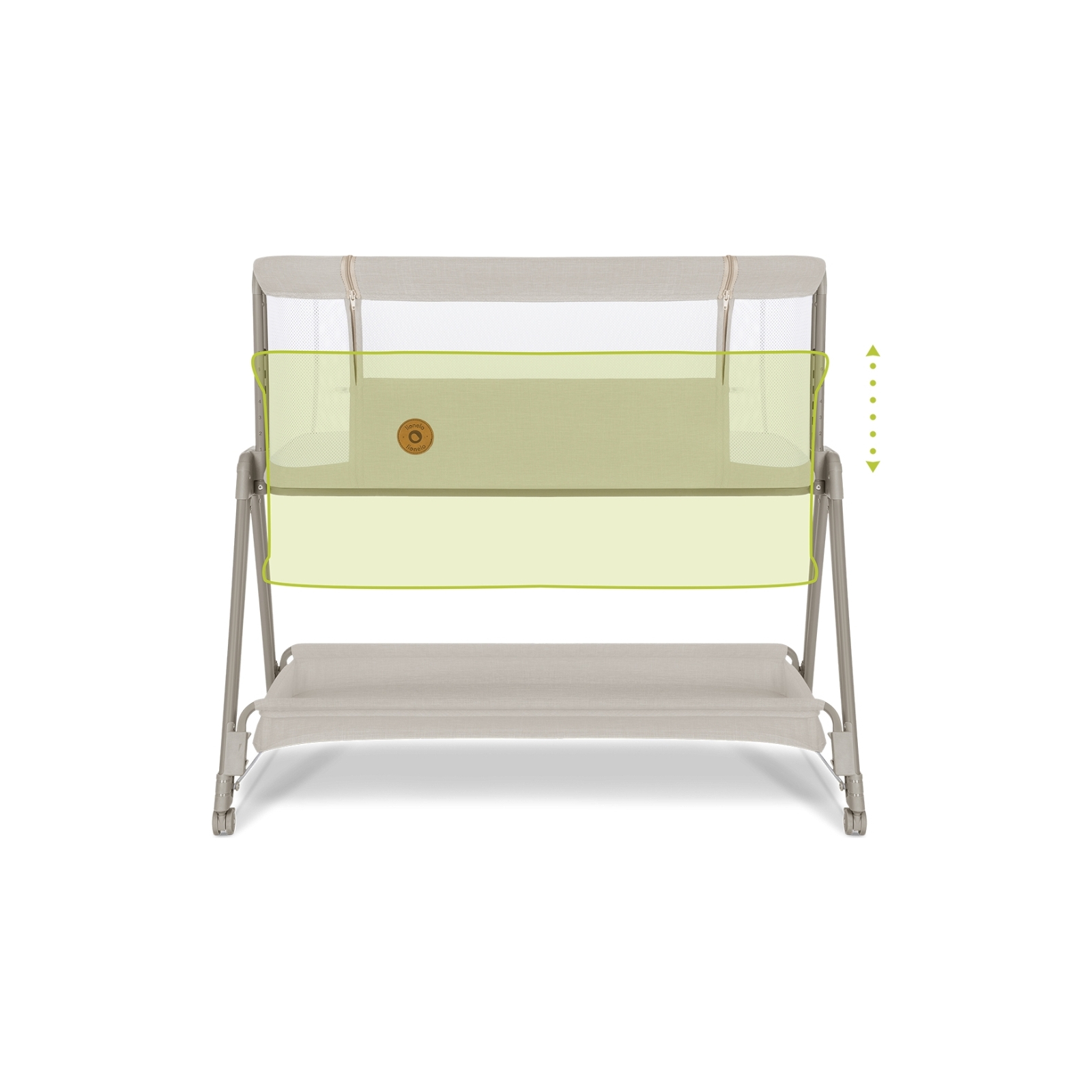 Кроватка Lionelo приставная Luna Beige Sand (LO-LUNA BEIGE SAND) изображение 5