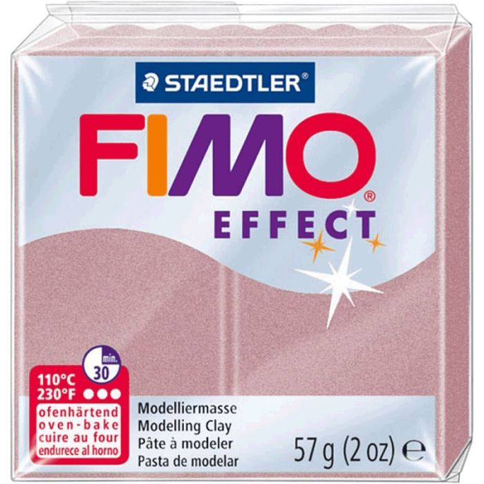 Пластика Fimo Effect, Рожеве золото з блискітками, 57 г (4007817096338)
