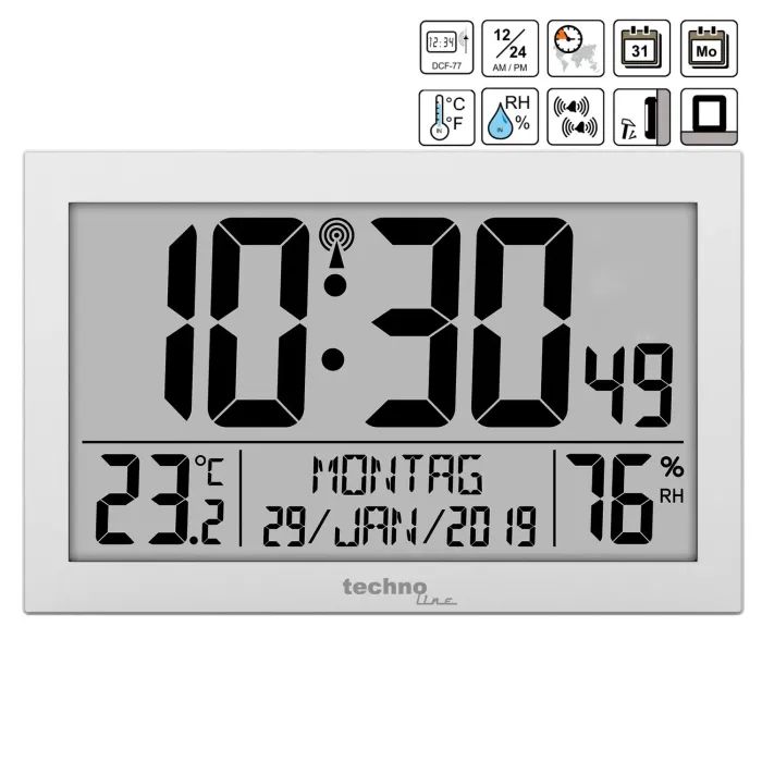 Настінний годинник Technoline WS8016 Silver (DAS301204) зображення 2