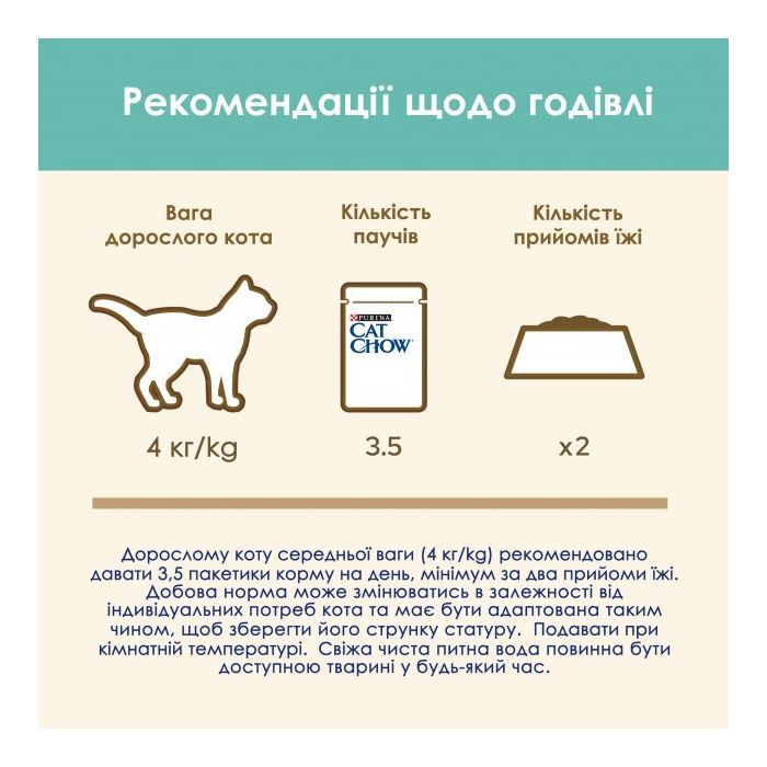Вологий корм для кішок Purina Cat Chow Hairball з куркою та зеленою квасолею в желе 85г (7613037031393) зображення 8