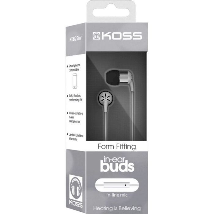 Наушники Koss KEB25iW In-Ear Mic White (189650.101) изображение 3