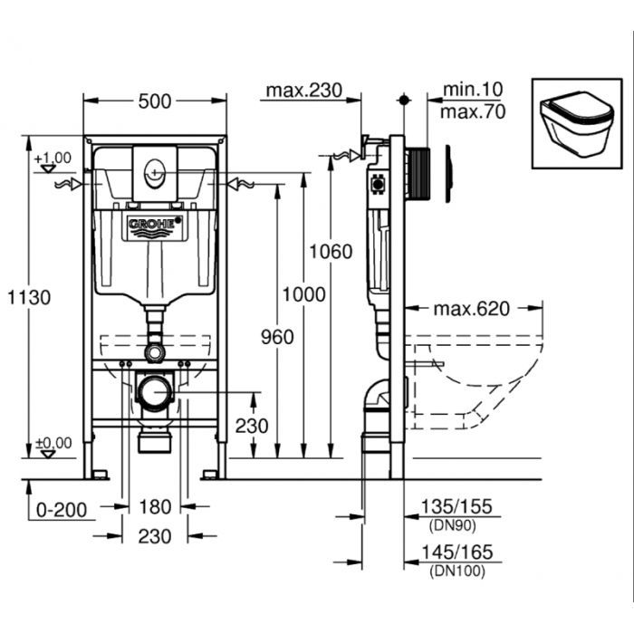 Інсталяція Grohe для унітаза 3 в 1 Rapid SL (38721001) зображення 7