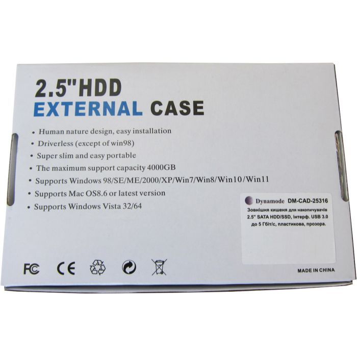Карман внешний Dynamode 2.5" SATA HDD/SSD USB 3.0 Transparent (DM-CAD-25316) изображение 11