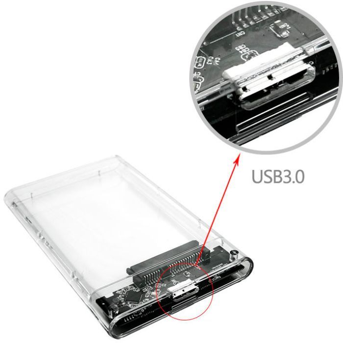 Карман внешний Dynamode 2.5" SATA HDD/SSD USB 3.0 Transparent (DM-CAD-25316) изображение 8