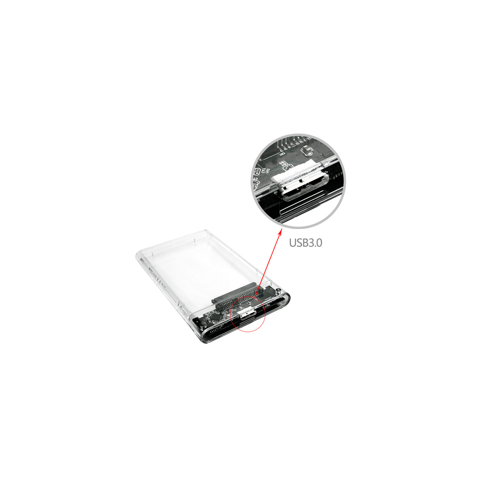 Карман внешний Dynamode 2.5" SATA HDD/SSD USB 3.0 Transparent (DM-CAD-25316) изображение 8