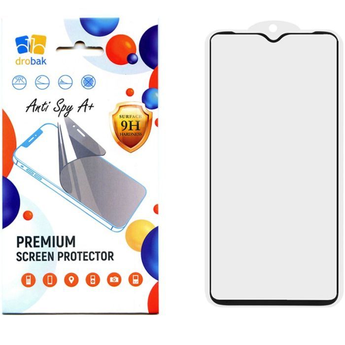 Стекло защитное Drobak Anty Spy Samsung Galaxy A14 (Black) (535339)