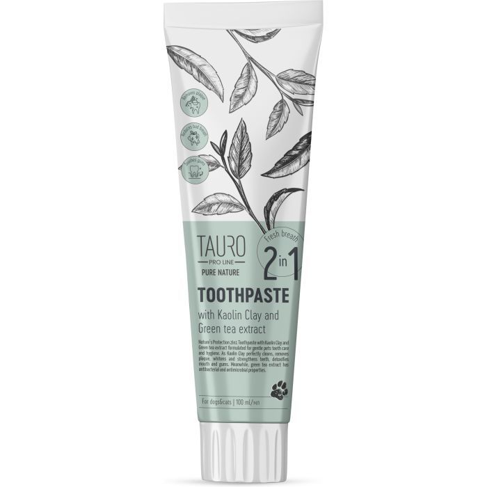 Зубная паста для животных Tauro Pro Line Pure Nature Антибактериальная 2в1 100 мл (TPLPN63382)