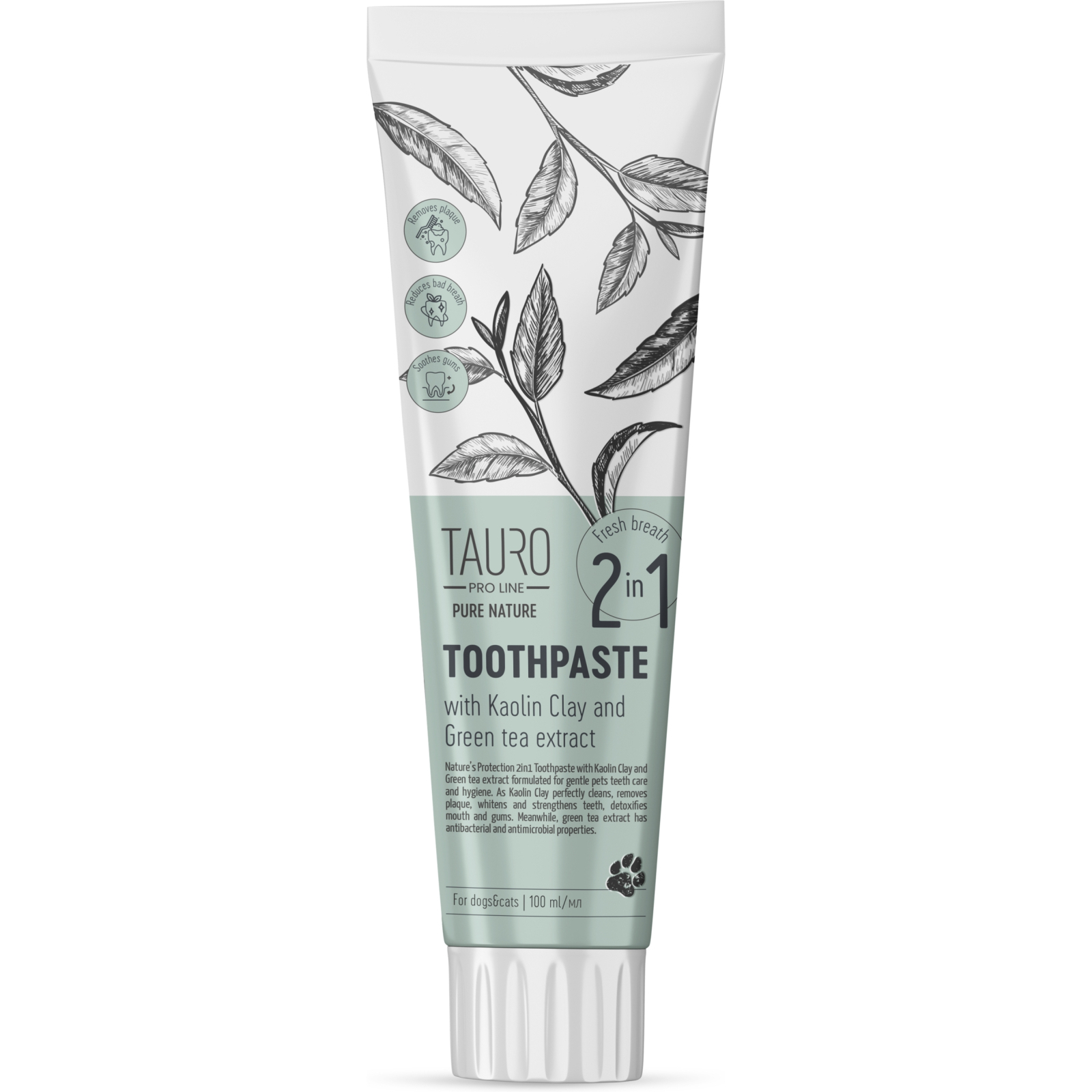 Зубна паста для тварин Tauro Pro Line Pure Nature Антибактеріальна 2в1 100 мл (TPLPN63382)