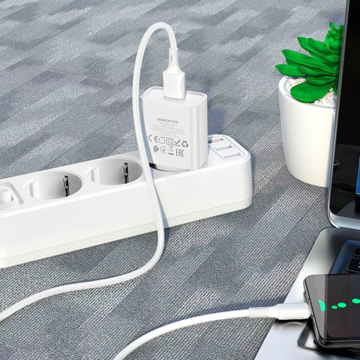 Зарядное устройство BOROFONE BA74A Aspirer charger set(Micro) White (BA74AMW) изображение 6