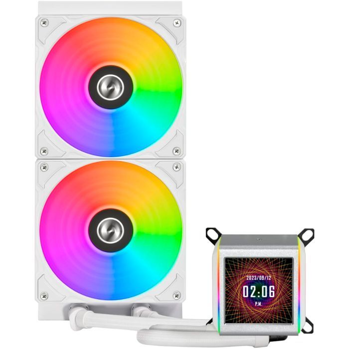 Система жидкостного охлаждения Lian Li Galahad II LCD, 280 White (G89.GA2ALCD28W.00) изображение 2