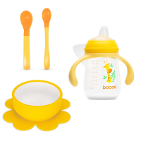 Фото - Дитячий посуд Baboo Набір дитячого посуду  мисочка, 2 м'які ложки, чашка непроливайка, 6+ 