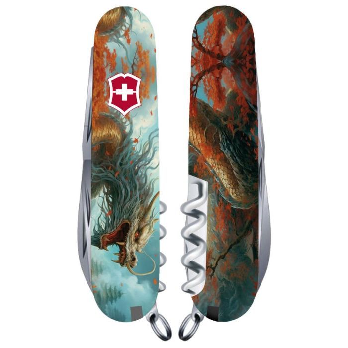 Нож Victorinox Huntsman Zodiac 91 мм Китайський дракон (1.3713_Z3200p)